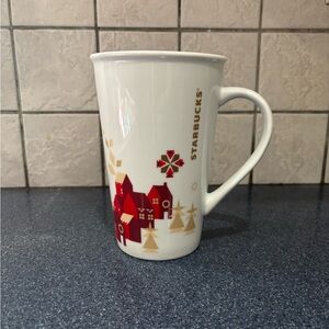 Large Starbucks Mug Cup W. handle 22 oz Holiday Ceramic‎